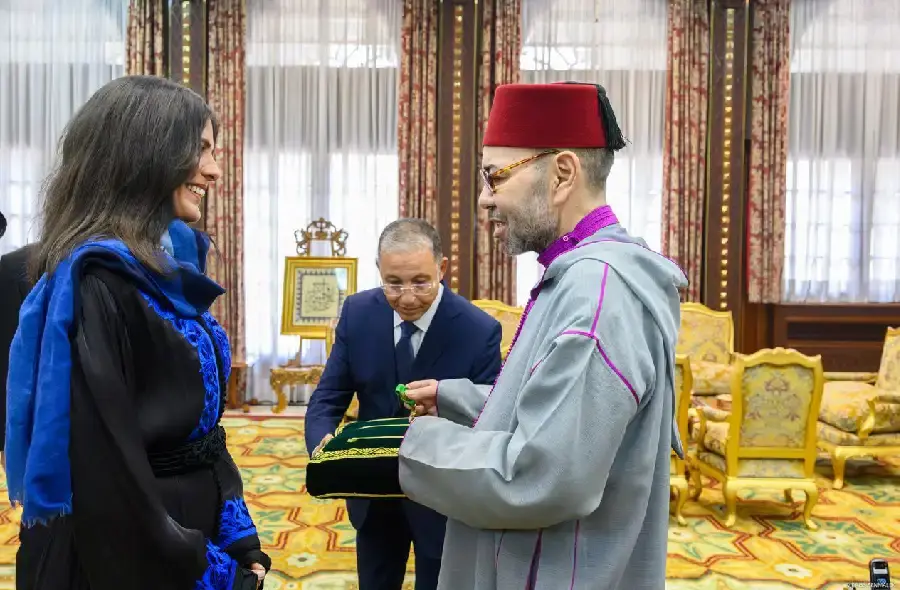 الاستقبال الذي خصها به صاحب الجلالة الملك محمد السادس،